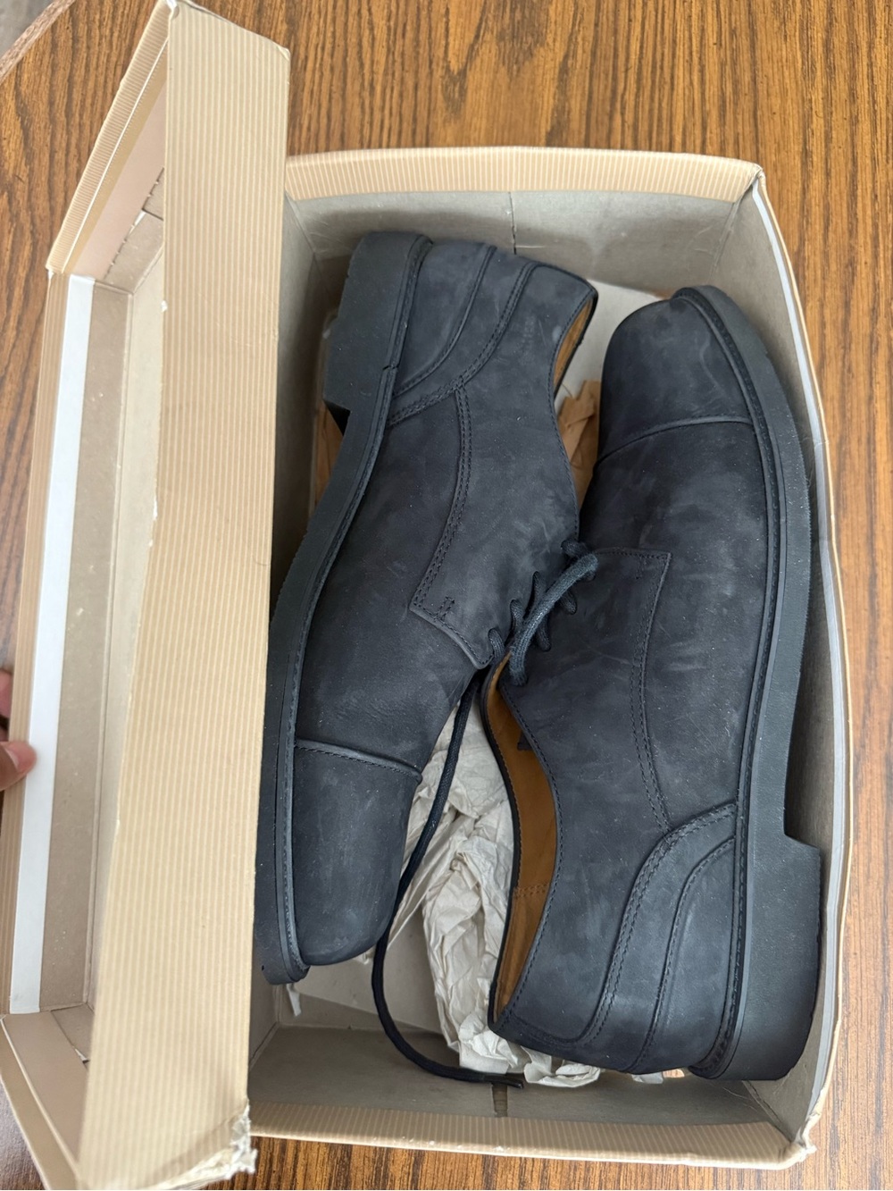 Rockport Black Men’s Lace-Up Oxfords